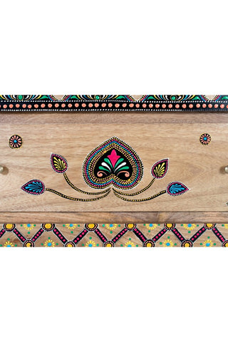 Commode 3 tiroirs en manguier - 91 x 82 x 40 cm