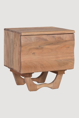 Table de chevet 1 tiroir en acacia - 50 x 40 x 52 cm