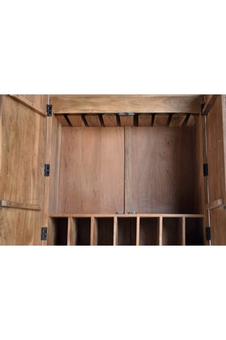 Bibliothèque 2 portes en acacia - 100 x 40 x 160 cm