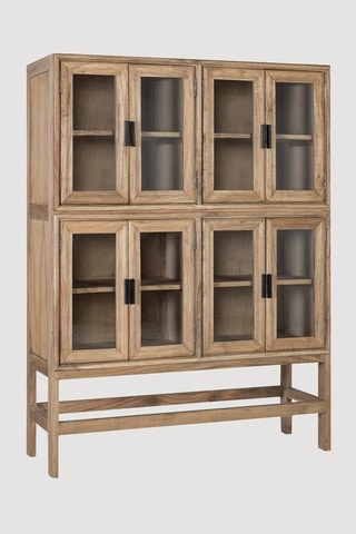 Armoire 8 portes en bois - 120 x 160 x 40 cm