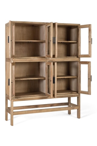 Armoire 8 portes en bois - 120 x 160 x 40 cm
