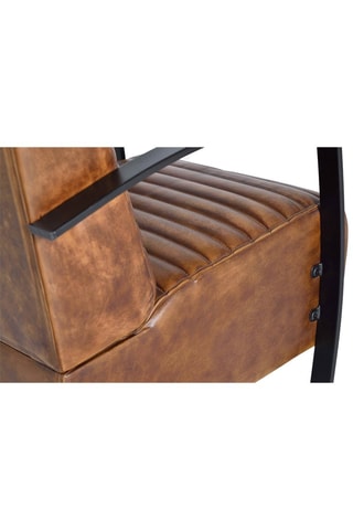 Fauteuil - Marron et noir - En cuir