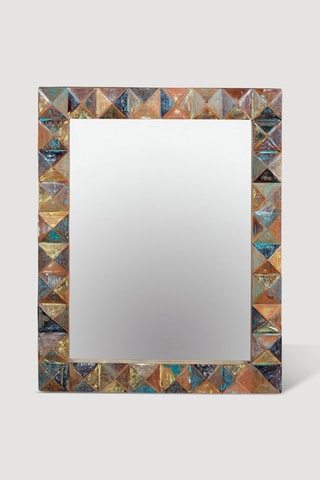 Miroir - Naturel - Cadre en bois - 80 x 100 x 4 cm