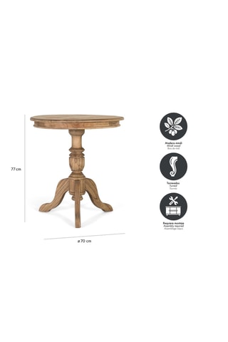 Table d'appoint en bois - 70 x 77 x 70 cm