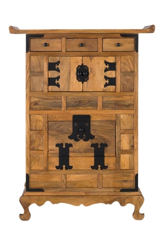Commode 2 portes en manguier - 91 x 123 x 40 cm