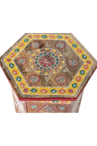 Tabouret en manguier - 32 x 42 x 32 cm