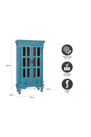 Armoire 2 portes en manguier - 90 x 160 x 40 cm