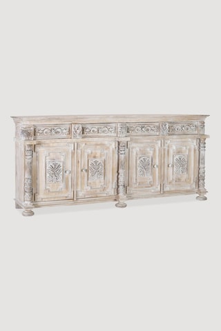 Buffet 4 portes en manguier - 225 x 100 x 45 cm