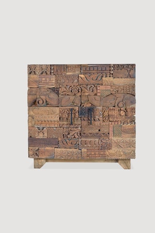 Buffet 2 portes en bois - 90 x 90 x 50 cm