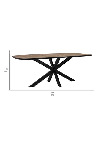 Table à manger en manguier - 220 x 79 x 100 cm
