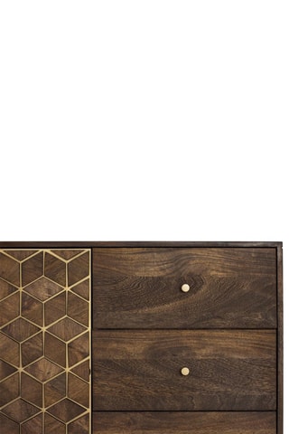 Buffet 2 portes en manguier - 145 x 77 x 40 cm