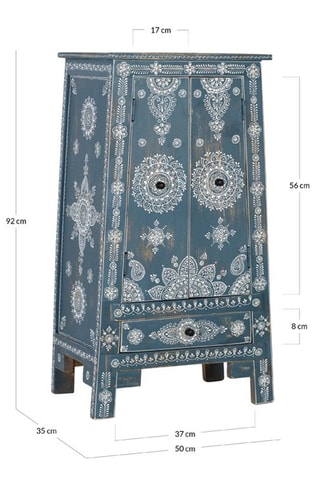 Buffet 2 portes en manguier - 92 x 50 x 35 cm