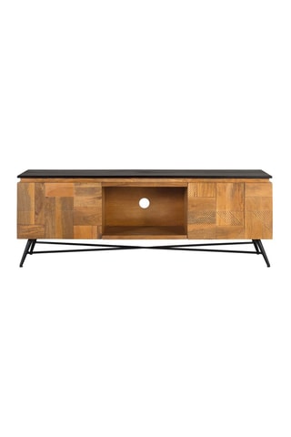 Meuble TV 2 portes en manguier - 150 x 55 x 40 cm