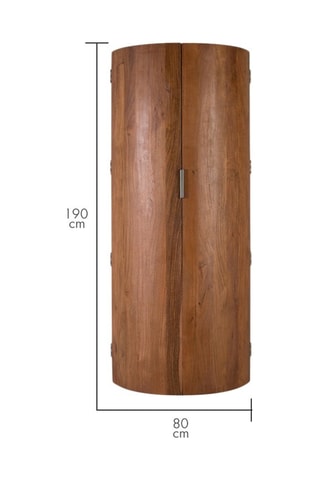 Bar 2 portes en acacia - 80 x 190 x 80 cm