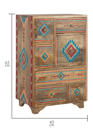 Table de chevet en manguier - 65 x 43 x 29 cm