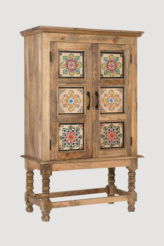 Armoire 2 portes en manguier - 82 x 134 x 40 cm