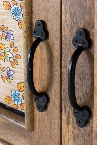 Armoire 2 portes en manguier - 82 x 134 x 40 cm
