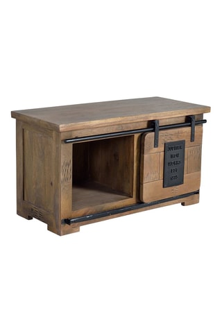Meuble TV 1 porte en manguier - 90 x 40 x 50 cm