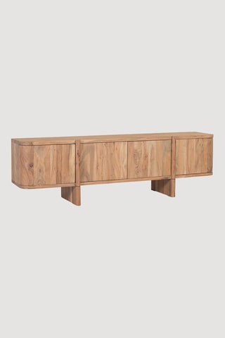 Meuble TV 4 portes en acacia - 170 x 51 x 40 cm
