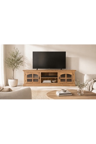 Meuble TV 2 portes - 56 x 180 x 35 cm