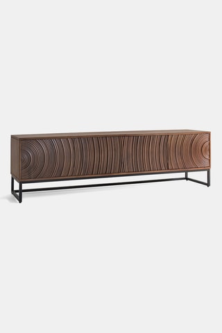 Meuble TV 4 portes en manguier - 50 x 170 x 40 cm