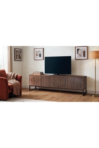 Meuble TV 4 portes en manguier - 50 x 170 x 40 cm