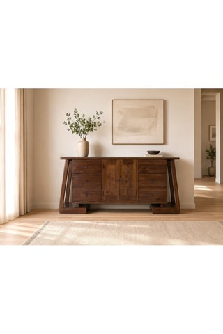 Buffet 2 portes en teck - 180 x 84 x 40 cm