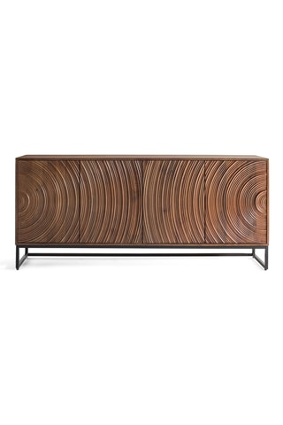 Buffet 4 portes en manguier - 75 x 170 x 40 cm