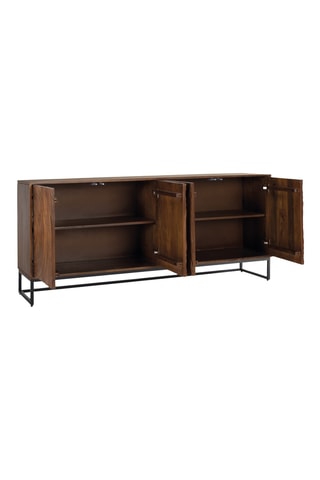 Buffet 4 portes en manguier - 75 x 170 x 40 cm