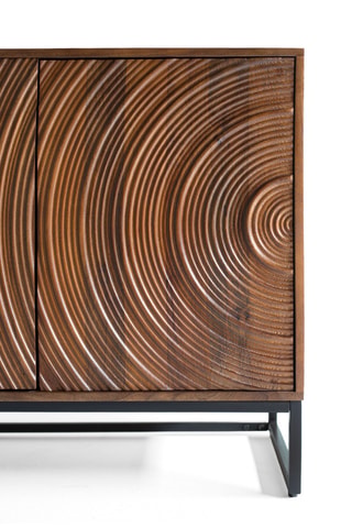 Buffet 4 portes en manguier - 75 x 170 x 40 cm