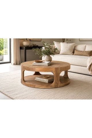 Table basse en teck - 35 x 100 x 100 cm