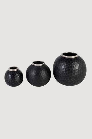 3 vases - 15/20/25 cm - Gris foncé