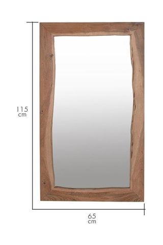Miroir - Naturel - En bois d'acacia - 115 x 65 x 2,5 cm