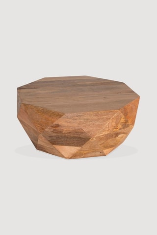 Table basse -  Naturel - En bois de manguier - 37 x 80 x 80 cm
