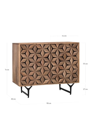 Buffet 9 tiroirs en manguier - 61 x 70 x 30 cm