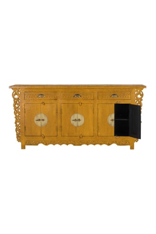 Buffet 6 portes en manguier - 180 x 84 x 40 cm