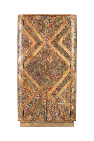 Armoire 2 portes en manguier massif - 90 x 170 x 48 cm