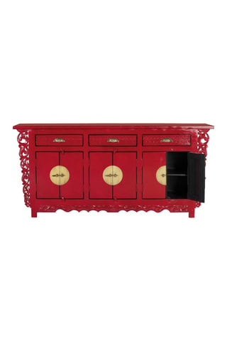 Buffet 6 portes en manguier - 180 x 84 x 40 cm