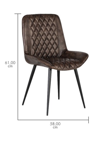 Chaise en cuir - 53 x 90 x 53cm