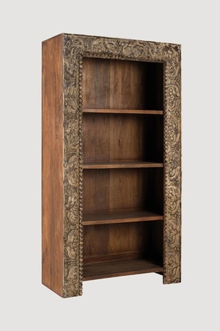Bibliothèque en manguier - 98 x 183 x 43 cm