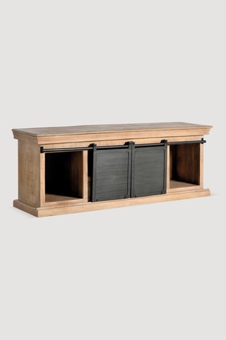 Meuble TV 2 portes en manguier - 150 x 55 x 40 cm