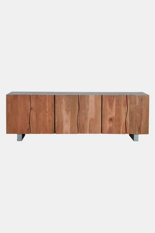 Buffet 6 portes en acacia - 220 x 74 x 45 cm