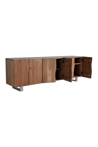 Buffet 6 portes en acacia - 220 x 74 x 45 cm
