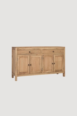 Buffet 4 portes en bois de mindi - 140 x 82 x 40 cm