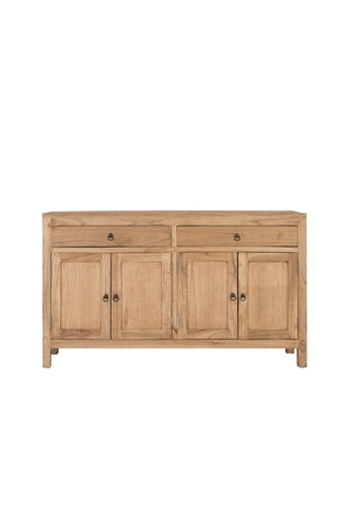 Buffet 4 portes en bois de mindi - 140 x 82 x 40 cm