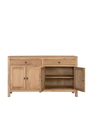 Buffet 4 portes en bois de mindi - 140 x 82 x 40 cm