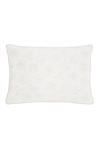 Federa in percalle di cotone Narkis- Blanc- 50 x 70 cm