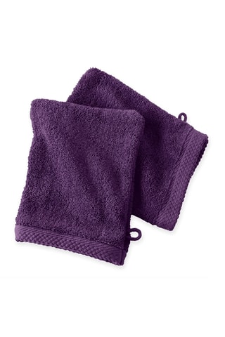 2 guanti da bagno - Melanzana