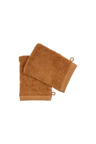 2 guanti da bagno - Cammello