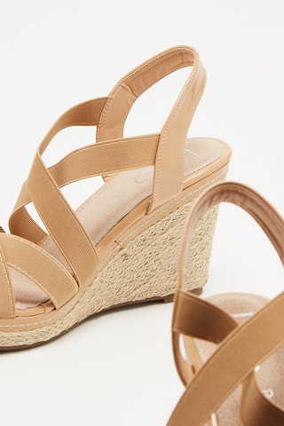 Sandalen met Sleehak Denvers Nude